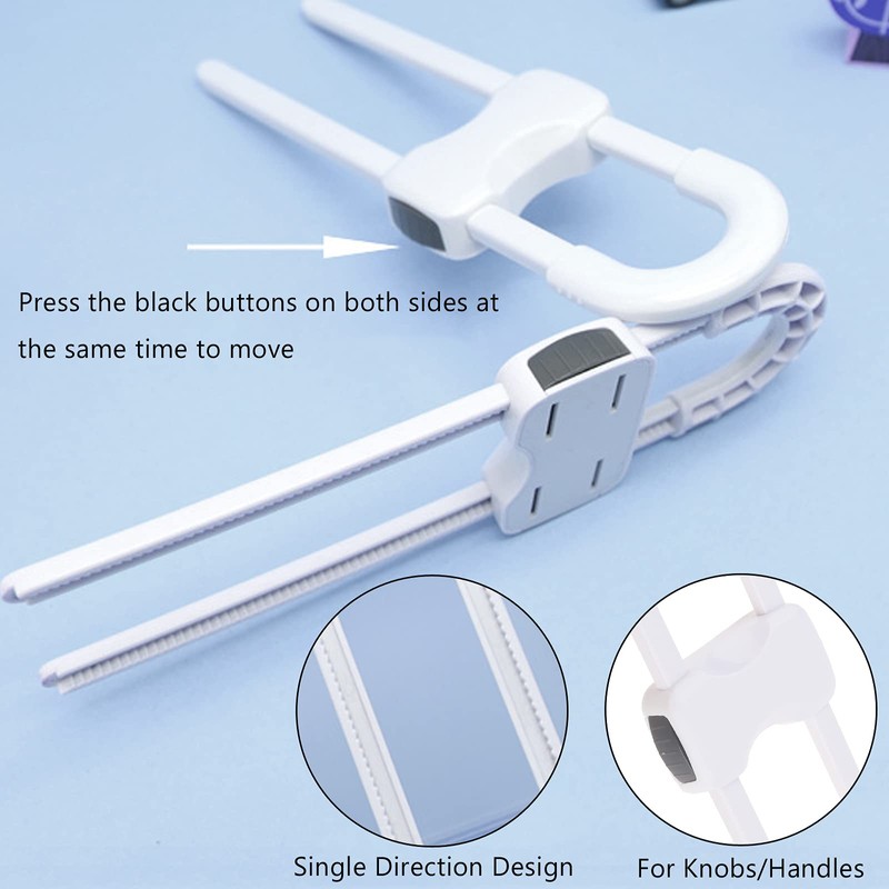 Sliding Cabinet Locks, Child Safety Locks U-Shaped Adjustable Child Proof