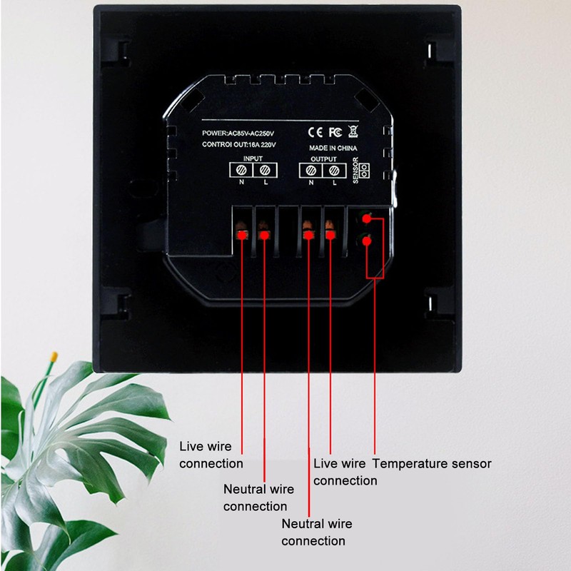 Smart Electric Floor Heating Thermostat 16A AC85V‑250V Home Thermostat, Easy