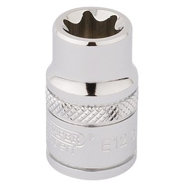 Draper 34187 TX-Star 3/8 Inch Square Drive E12 Socket, Blue