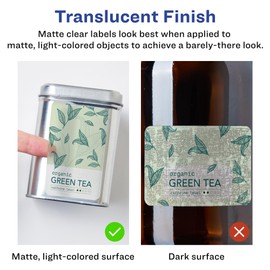 Avery Matte Clear Rectangle Labels with Sure Feed, 1.5" x 3.75", 250 Matte Clear Labels, Print-to-The-Edge, Laser/Inkjet Printable Labels