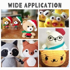 PandaHall 180pcs 5 Sizes Nose Eyes, Plastic Safety Nose 8 ~ 18 mm Animal Craft Nose Eyes for Teddy Animal DIY Making