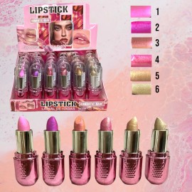 Romantic Rain Labial De Hadas Holográfico Diferentes Tonos Lipstick 12pz