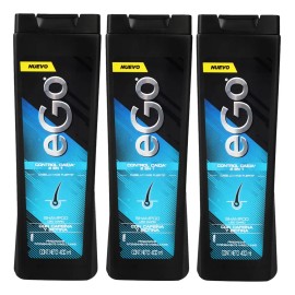 3 Shampoo Ego Control Caída 400ml                                                                                                                     