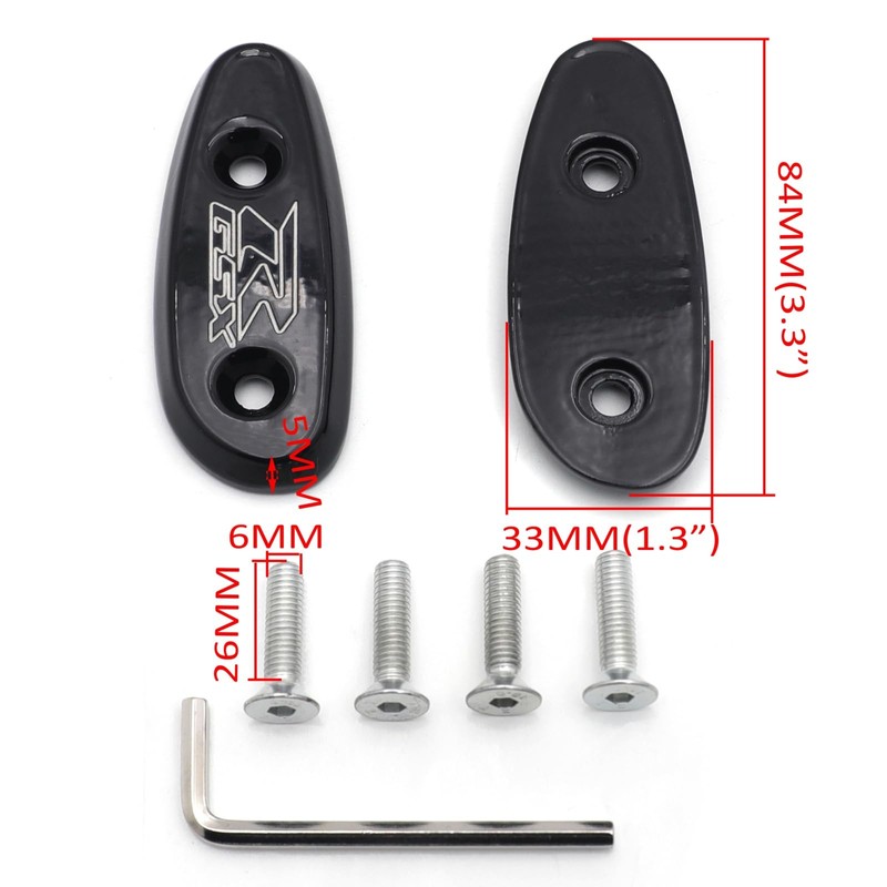 HASkulle Motorcycle Parts Mirror Block Accessories Brackets Off Base Plates