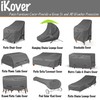 HWmatyCover 73 Inch Patio Hanging Chaise Lounge and Stand Cover