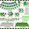 172 Pcs Soccer Party Plates Tableware Set Serves 24 Soccer