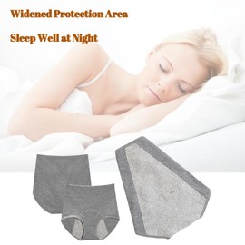 3 Pack Women's Incontinence Underwear Washable, Double Elastic High Waist Adult Incontinence Protective Briefs, Reusable for Light Bladder Leakage(XL-Waist: 26.0''~40.2'')