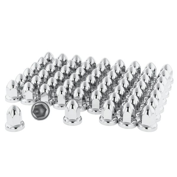 CHDT66 33 mm Chrome Lug Nut Covers With Flange -