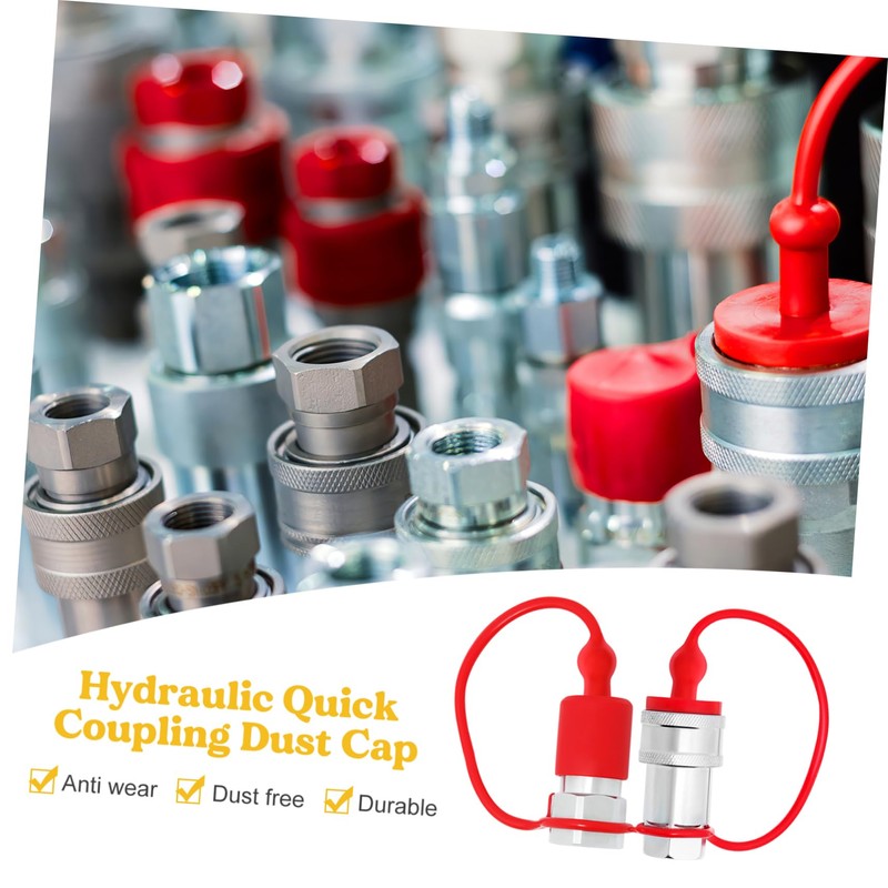 2 Sets Plug Dust Cap Hydraulic Quick Coupling Dust Cap