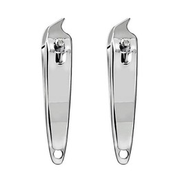 2 PCS Metal Slanted Edge Nail Cutting Clippers Pedicure Manicure Tool Slanted Tip Cuticle Nail Clipper Cutter Nail Clipper Cutter Pedicure Manicure Tool