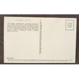 Rare Douglas DC-6 United Airlines Collector Series Roy Anderson Postcard!