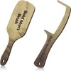 Lotsdonxia 2 Pieces Wooden Bald Man Comb Joke Set, Hairless