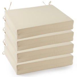 Bafode Patio Chair Cushions Set of 4, 18.5" x 16" x 3" Waterproof Outdoor Chair Cushions for Furniture, Seat Cushion with Ties, for Patio, Yard, Garden Dining Chair