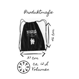 Gym Bag "Bitte nicht schubsen ich bin schon leicht angetüdelt" Party Festival Bag Fitness Sport Saying Funny, natural