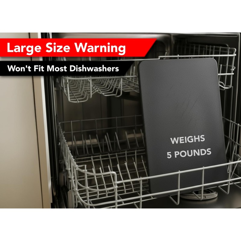 Commercial Grade Black Cutting Board - 20 x 15 Inch