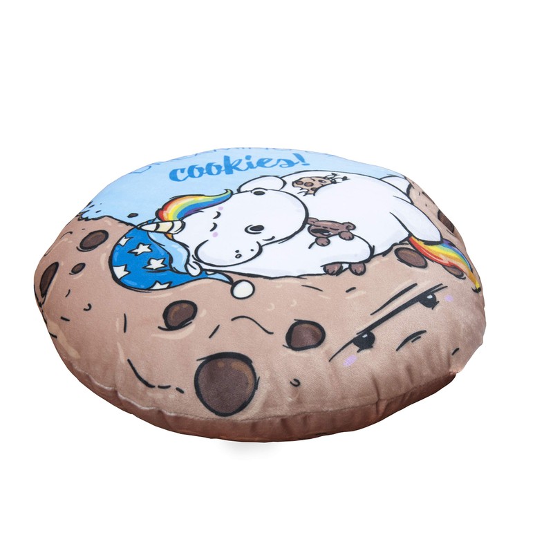 Herding Pummeleinhorn Soft Velvet Cushion with Reversible Motif, Diameter 30