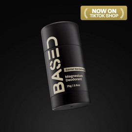 BASED High Performance Natural Deodorant – Aluminum-Free, 24-Hour Odor Protection, Santal Sandalwood, Simple & Natural