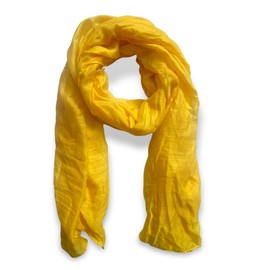 guiyal Cotton Linen Blend Fashion Scarf, travel scarf，Soft Breathable Fabric, Multiple Colors，Large 70x30 inches,Bright Yellow