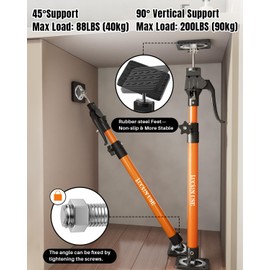 HOLOTHURIAN Cabinet Jack Support Pole,23.6-45.3 inches Third Hand Tools Adjustable Support Pole, 3rd Hand Support System for Upper Cabinet Installation, 200 LB Capacity, 2-Pack