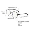 Aroncent Unisex Glasses Metal Frame Round Glasses Retro Clear Lens