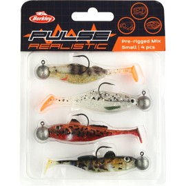 Berkley Pulse Realistic Mix, Fishing Hook, Soft Lures, PredatorFishing, Ideal for Catching Pike, Perch and Zander, Chosen by Berkley Pro Anglers, Great Gift For Lure Anglers, Unisex, Assorted, Small