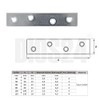 Pack of 5 Connecting Plates, 120 x 18 mm, Galvanised,