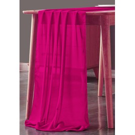 MDS Pack of 5 | Magenta | 10ft Chiffon Table Runner 29x120 Inches Long Romantic Rustic Sheer Gauze Runner for Wedding Bridal Shower Birthday Banquets Engagement Spring Easter Boho Decorations