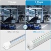 SHOPLED 6FT LED Shop Light, D-Shape 72W 9360LM 6000K Cool