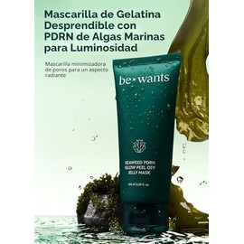 Bewants Máscara de Gel Envolvente y Descascarable de Algas PDRN 3.38 fl oz | Máscara Facial Exfoliante con AHA BHA y Niacinamida | Minimización de Por