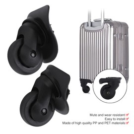 SUNGOOYUE Luggage Wheels Replacement, 1 Pair Trip Suitcase Swivel Casters Mute Swivel Wheels for Luggage Suitcase, Black