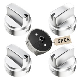 5 Pack WB03X24818 for GE Gas Stove Knob, for Ge Gas Range Stove Knobs Replacement PS11729081 AP5989029 4363588 EAP11729081, Compatible with for Stove Knob（Not Universal）