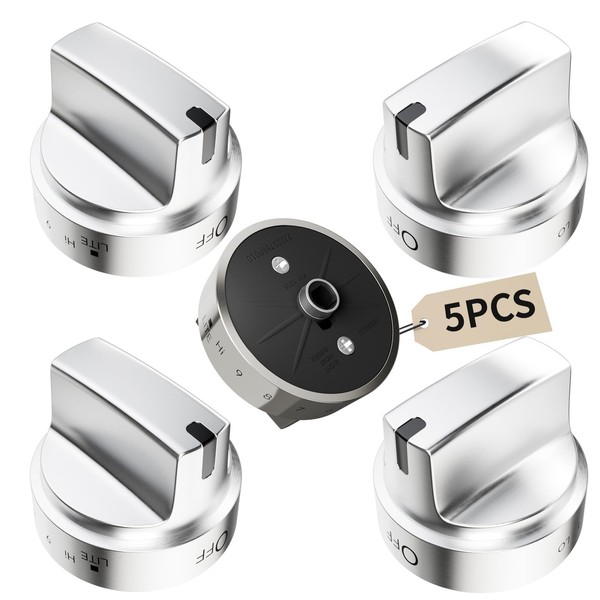 5 Pack WB03X24818 for GE Gas Stove Knob, for Ge