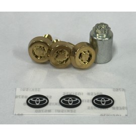 Toyota 08407-00750 [Genuine Domestic Parts] Lock Bolt (For License Plate) Gold