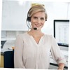 KOMBIUDA Single Ear Headset with Microphone Practical Wired Headphone for