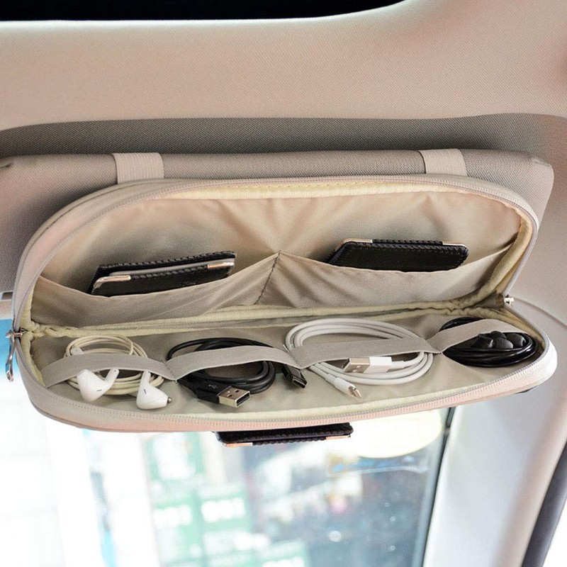Da by Car Sun Visor Organizer, Multi-Pocket Visor Organizer Storage