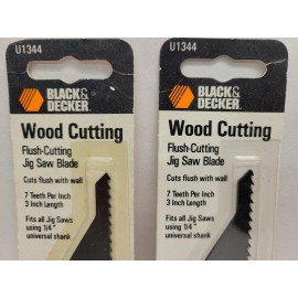 BLACK+DECKER 2 Black & Decker Flush Cut Jig Saw Blades U1344 7 tpi