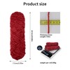 NAHUAA 3 x 100g Chenille Chunky Yarn Red Soft Velvet