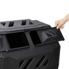 Saturnpower Large Composting Tumbler Dual Chamber Outdoor Garden Rotating Compost