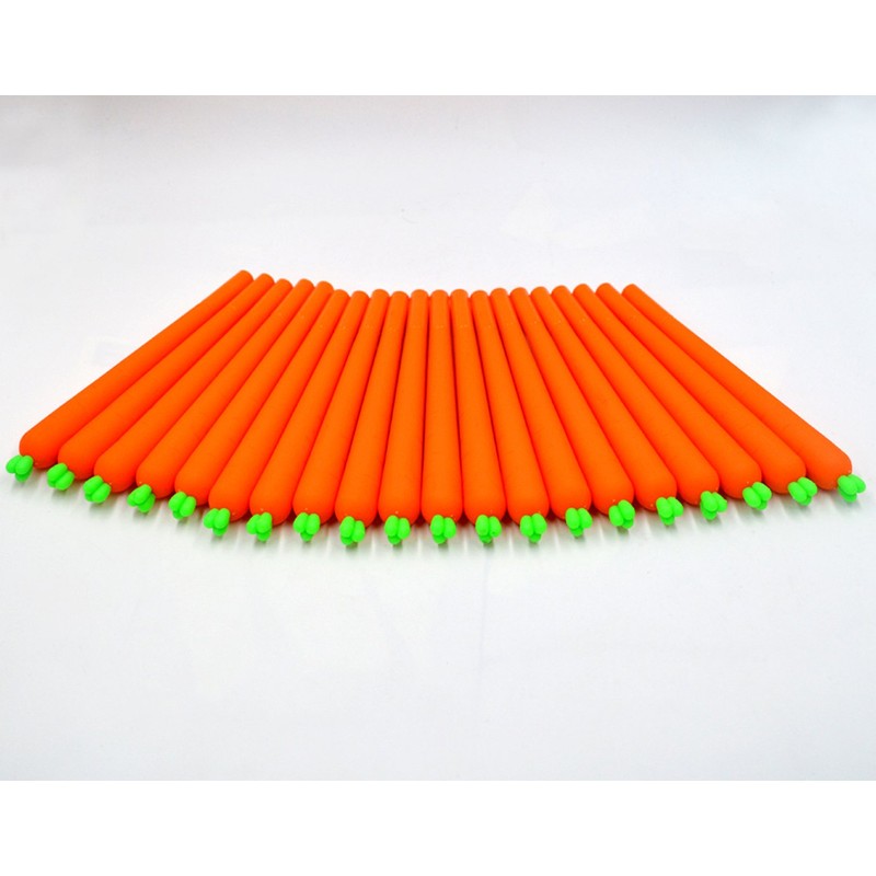 20 Pack Kawaii Carrot Gel Ink Pen Scrub Plastic Vegetable