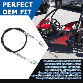 38" Shift Cable Compatible with 110CC 125CC Kandi Go-Kart and Dune Buggies, Shifting Reverse Cable for Chinese ATV UTV Buggy TaoTao Roketa Coolster Kinroad Hammerhead Dongfang, 1 Pack