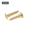 sourcing map Wood Screws M4 x 20mm Slotted Flat Head