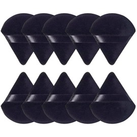 10 Stück Dreieck Makeup Puderquaste für Lose Puder und Flüssige Kosmetik – Plüsch-Puderschwamm für lose Puder, flüssige Foundation & BB-Creme mit dreieckigem Design für präzises Auftragen