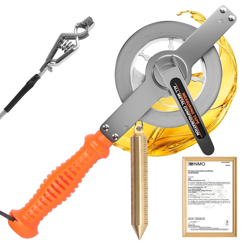 Cekegon Oil Gauging Tape, Sounding Tape Measure with 560g/20oz Brass