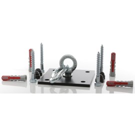 Yourkon Torgau Punch Bag Holder 140 kg Black Ceiling Mount for Hanging Chair, Yoga Towel, Awning Attachment