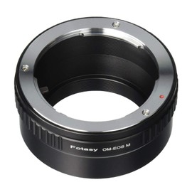 Fotasy Olympus OM Lens to EF-M Mount Adapter, OM EFM Adapter, OM EOS M Adapter, Compatible with Canon EF M Mount Mirrorless Cameras EOS M M2 M3 M5 M6 M6 Mark II M10 M50 M100 M200