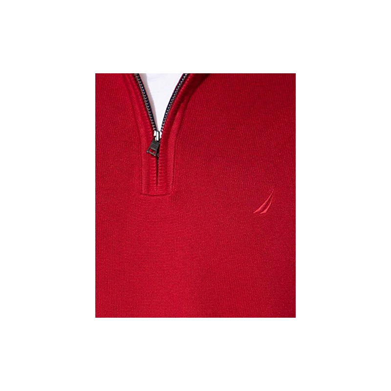 Nautica Men's Quarter-Zip Sweater, Nautica Red, Medium