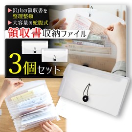 Accountant Supervised Receipt File, Document File, Receipt Holder, File Case, Document Organization, Storage (Set of 3, Clear/Clear)