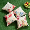 Outdoor Cushion Cover 40 x 40 cm Waterproof Linen Spring