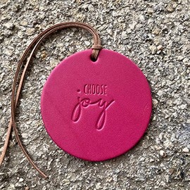 Air Flair | Leather Car Air Freshener | Choose Joy (Fuchsia, Butt Naked Sugar)