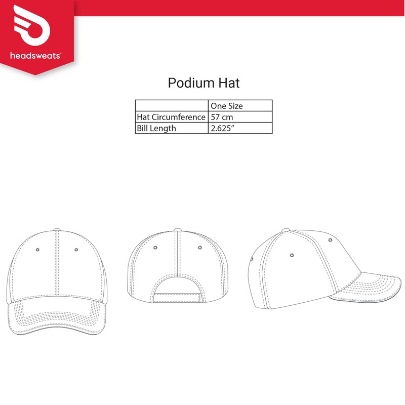 Headsweats 7706-401 Podium - Banda para el Sudor, Color Blanco,